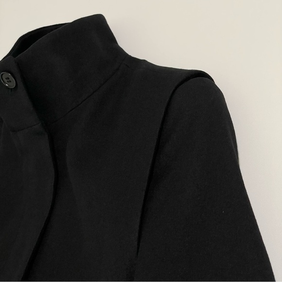 Helmut Lang Felted Wool High Neck Coat Black Medium - Picture 13 of 16